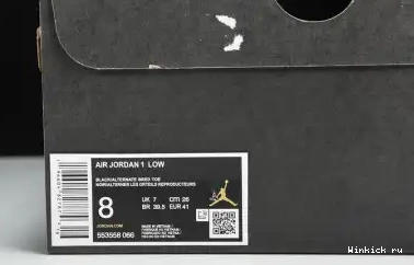Low “Alternate Jordan Bred 1 Toe” 0429